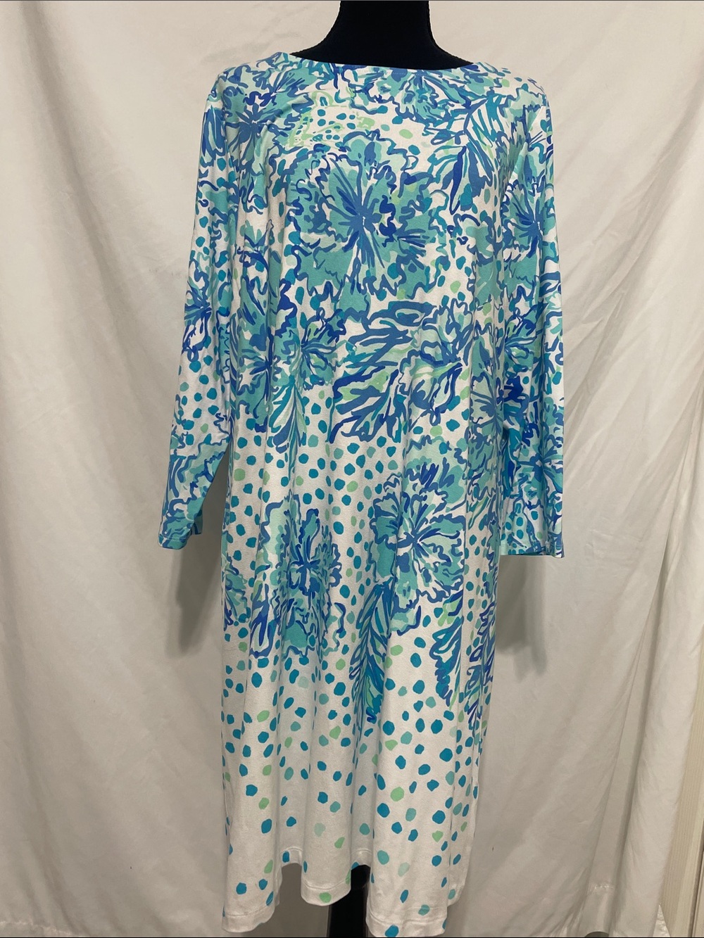 NWT Lilly Pulitzer Ophelia Swing Dress. Resort White blues. Size XL. MSRP $178.